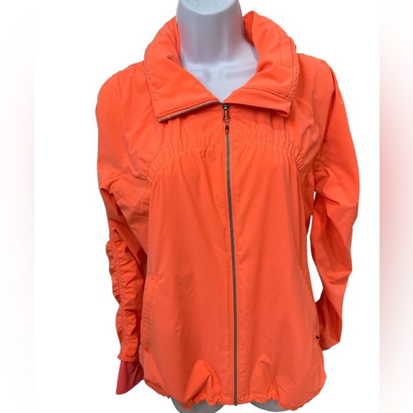 lululemon athletica Jackets & Blazers - Lululemon Athletica Neon Coral Gather Me Slightly Jacket